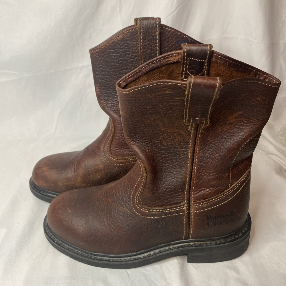 Boone And Crockett Wellington Brown Size 6 Leather Boots